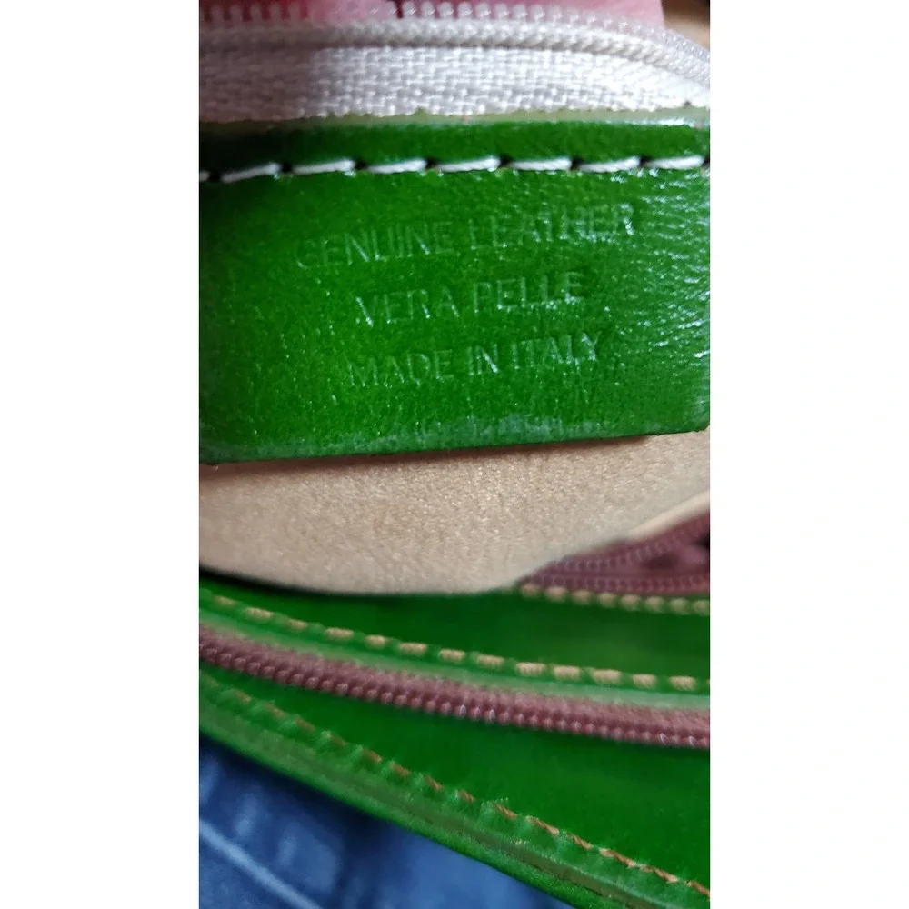Florence Made In Italy Green Leather Convertible Backpack Shoulder Bag new - Picture 9 of 16